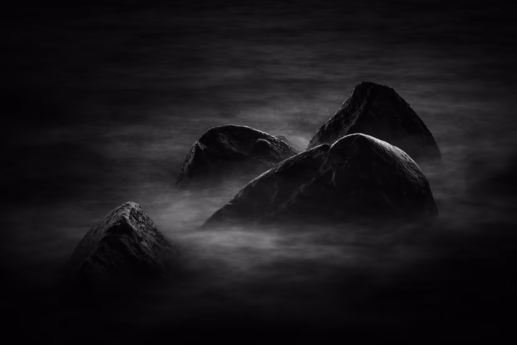 Rocks in Mist
